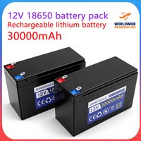 12V 30Ah 18650 Lithium Battery Pack High Current for Sprayer children's toy car ,with 30A BMS 3A Charger