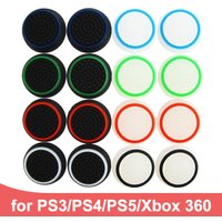 2pcs PS5/PS4/PS3/Xbox Joystick Caps Soft Silicone Thumbstick Caps with Rough Surface PlayStation Controller Caps