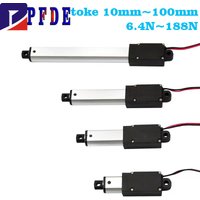 6V 12V Micro Linear Actuator Motor Actuador Lineal 10/21/30/50/100mm Stroke for Remote Controls Robotics Home Automation