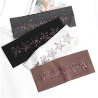 Simple Fashion Black Elastic HairBands for Girls No Slip Soft Hair Accessories Stars Head Wraps for Women Yoga Workout Headband