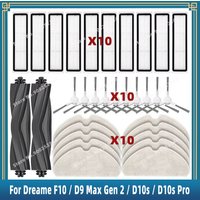 Compatible For ( Dreame F10 RLF11SA / D9 Max Gen 2 RLD34GA / D10s RLS3L / D10s Pro RLS6A ) Parts Main Side Brush Filter Mop