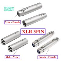 XLR 3Pin Male To Male, Female To Female, Male To Female Audio Adapter Connector 3 Pin XLR