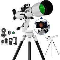 80mm Aperture 700mm Astronomy Telescopes for Beginners, High Transmission Travel Professional Refractor Telescope