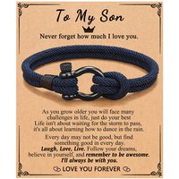 To My Boys Bracelet Gifts Son Bracelet for Son Grandson Nephew Bracelets Birthday Christmas Gifts for Teen Boys