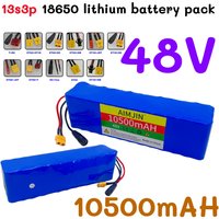 48V 10.5Ah 18650 lithium battery pack 13S3P with BMS 500W-1000W electric scooter built-in battery with 54.6V charger