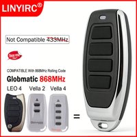 Globmatic Remote Control 868MHz for Globmatic Vella2 Vella4 Vella 2 4 LEO 4 Garage Door Electric Gate Remote Control Transmitter
