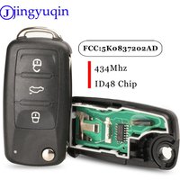 jingyuqin Remote Key 434MHz ID48 Chip 5K0837202AD/202Q For VW Golf Tiguan Polo Passat CC SEAT Skoda Mk6 Octavia Jetta Beetle