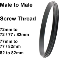 Screw Thread Male to Male Adapter 72-72 / 77 / 82, 77-77 / 82, 82-82 thread pitch 0.75mm Macro Photography Mount Adapter Ring