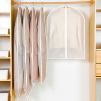 2PCS Clothes Hanging Garment Dress Suit Coat Dust Cover Home Storage Bag Pouch Case Organizer Wardrobe Hanging Clothing