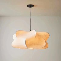 Japońska lampa wisząca z jedwabiu w stylu wabi-sabi, wyjątkowa lampa artystyczna do jadalni, sypialni, salonu, herbaciarni