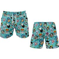 Bandai One Piece Character Symbols Pattern Anime Periphery Adult Kids 3D Printed Shorts Summer Quick-dry Athleisure Beach Shorts