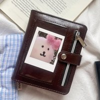 M5 Black Sliver Black Soft Zip Loose-Leaf Retro Portable PU Clip-on Notebook Loose Leaf Notebook