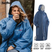 Surf Changing Robe Jacket Coat Quick Drying Jacket Weatherproof Cloak Outwear Surf Changing Robe Jacket Swim Parka Windbreaker