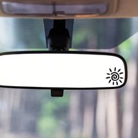 Boho Spiral Sun Car Decal, Cute Waterproof Vinyl Sticker for Rearview Mirror, Boho Car Accessories for Women
