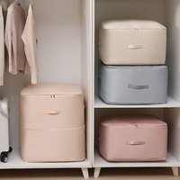 Space Saving Self Compression Organizer Compression Packing Cubes Clothes Storage Bag for Clothing Comforter Blanket Bedding