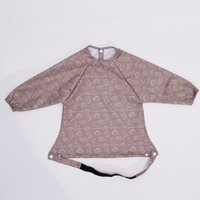 HappyFlute New One Piece Full Print Multi-scenario Use Polyester Waterproof Long Sleeve Mess Proof Baby Table Feeding Bibs