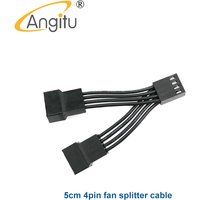 Angitu Super Short Motherboard 4pin PWM Splitter Power Cable 1007 22awg Fan Y Male to Female Adapter Cable