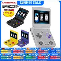 ANBERNIC RG34XXSP Flip Handheld Game Console 3.4'' IPS Screen Linux 64-bit 64G 5000+ Games Support WIFI HDMI TV Output Streaming