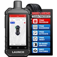 LAUNCH X431 Creader TPMS 5011 V2 Reifendruckkontrollsensor-Scanner unterstützt alle aktiven 315MHz 433MHz Sensoren mit 12 Reset-Servicefunktionen.
