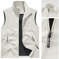 Men's Outdoor Mountaineering Hiking Windproof Breathable Vest Spring and Autumn Soft Comfortable Fashionable Versatile Tank Top