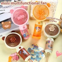 Summer Handheld small fan Mini USB Rechargeable Fan With Phone Stand Function DIY Stickers Pocket Fan Gift for adults and kids
