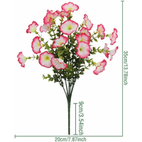 Fake Plants Artificial Pansy Flowers DIY Floral Realistic Simulated Violet Bouquet Soft Fall Decor Home Decoration