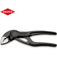 KNIPEX 87 00 100 Cobra XS Mini Water Pump Pliers 4 Inches One-Handed Precision Grade Pipe Plier 11 Quick Adjustment Positions