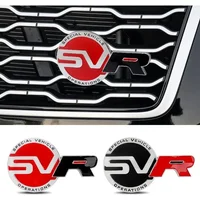 Car Front Grill Badge Trunk Sticker SVR Logo For Land Rover Discovery L319 Velar Range Rover Evoque Freelander Accessories