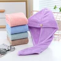 Soft Microfiber Quick-Dry Shower Cap for Long Hair Women Bath Hat Turban Headband Efficient Hair Care Accessory