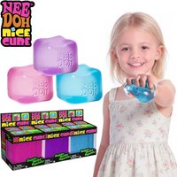 Nee doh Nice Cube, Juguetes Sensoriales Antiestrés, Cubo para Aliviar la Ansiedad Squishy Squishy Stress Relief Squeeze
