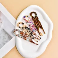 1/4pcs of Women's Multi-color Acetic Acid U-shaped Hairpins, Bun Hairpins, French Low Bun Hairpins, Elegant and Fashionable