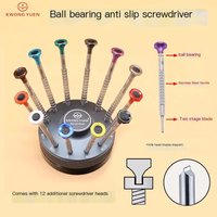 Kwong Yuen Repair Tools Watch Screwdriver Seamless Anti-skid Bit Bearing Turntable Set For Watchmakers