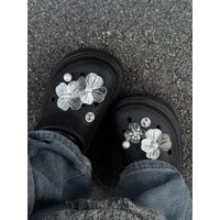 8Pcs Detachable Flower Shoe Charms Rhinestone Electroplated Metal Accessories for High Heels Wedding Party Attire