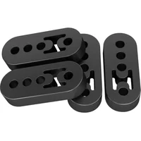 4pcs Universal Car Exhaust pipe Mount Brackets Hanger Insulator polyurethane Hanger liner bracket 4 Holes Muffler Hanger
