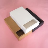 Drawer Gift Box White Black Kraft Paper Packaging Boxes Soap Jewelry Party Favor Wrapping Box 10pcs