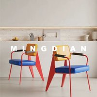 MOMO Dining Chairs Memphis Colour Matching Stools Artist Reclining Chairs Handmade Netsuke Iron Designs Living Room Chair