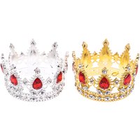 1pcs Beautiful Crystal Large Crown Cake Decoration Crown Cake Topper for Birthday Party Cake Decorations