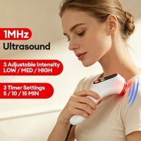 1MHz Ultraschall-Massagegerät, Handgerät für Körper- und Gesichtsmassage, 3 Stufen, tragbares Körperpflegegerät für Nacken, Schultern, Rücken und Beine
