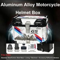 Universal 36L/45L/55L/65L Motorcycle Tail Box Waterproof Aluminum Alloy Trunk Large Capacity Storage Luggage for Scooter Cruiser