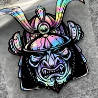 JDM Oni Samurai Laser Rainbow Motorcycle Stickers Moto Scooter Body Helmet Decals Accessories For Kawasaki Suzuki Yamaha Honda