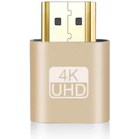 4K HDMI Virtual Display Adapter DP DVI VGA Display Emulator Dummy Plug Headless Display Emulator Video Card Lock Plate