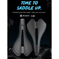 AliExpress RYET Ultralight 85g 249x144mm Full CARBON Bike Saddle for MTB Gravel Road Bike 7x9 Dual-Track Hollow New Design Racing Saddle