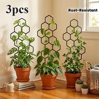 3 Pcs/Set 14.96 Inches X 5.91 Inches Honeycomb Climbing Plant Support Frame Suitable for Potted Grapes and Flowers.