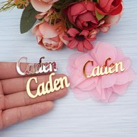 Custom Acrylic Mirror Name Tags Personalized Name Labels Wedding Place Cards Gift Name Decoration Party Table Decor DIY Name Sig