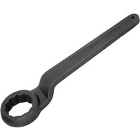 Single Head Striking Box Wrench, Phosphate Black, Heavy Duty Slogging Ring Spanner, Anti-Rust, for Industrial, Construction