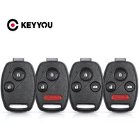 KEYYOU 2/3/4 Button Remote Car Key Case Fob For Honda Accord Civic CRV Pilot 2007 2008 2009 2010 2011 2012 2013