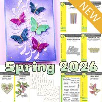 Spring 2026 Linear Boho Butterflies Metal Cutting Dies Clear Stamps Stencil For DIY Scrapbook Craft Decoration Make Card Album