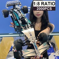 2000pcs Formula Racing Car Building Blocks Set Toy, 1:8 Scale High Precision Model Kit for Kids Adults Teens, Gift for Boys Girl