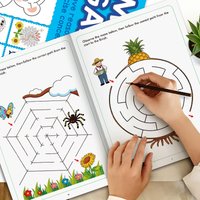 32 Pages of Colorful Maze Patterns Children's Fun Maze Drawing Book Activity Book, Improving Pen Control Logical Thinking