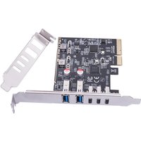 USB PCIE Card 2Port USB3.2 GEN2 USB-A + 3Port Type C 10Gbps Expansion Card PCI Express X4 USB HUB Adapter Multiplier for Desktop